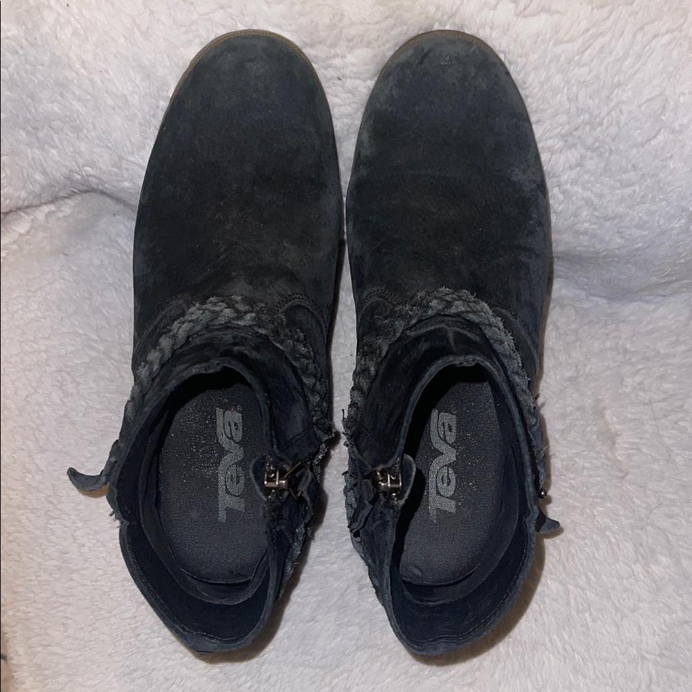 Teva Black Suede Ankle Boots